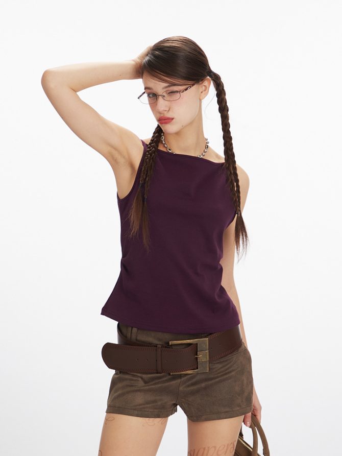 Plum Purple Tank Top - Image 4